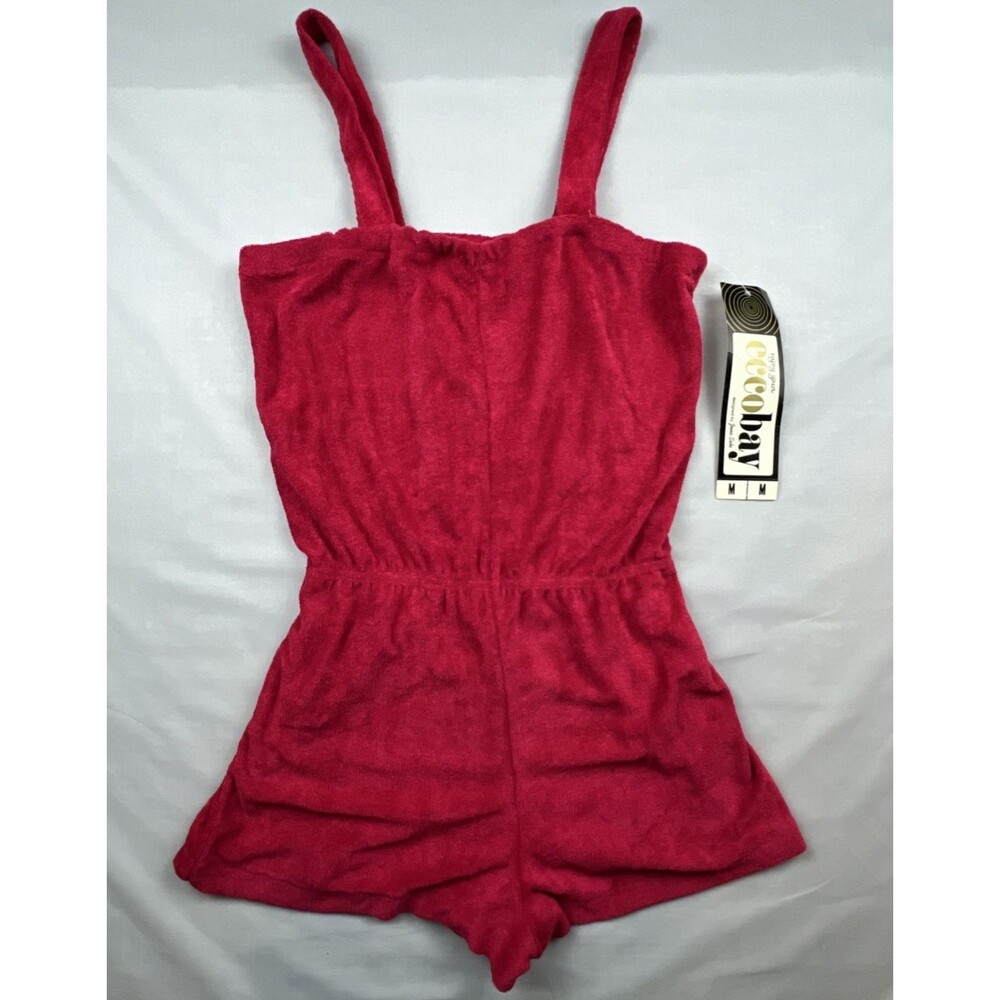 Vintage Eccobay By Jeanie Sacks Terry Cloth Romper/Swim Cover NWT
